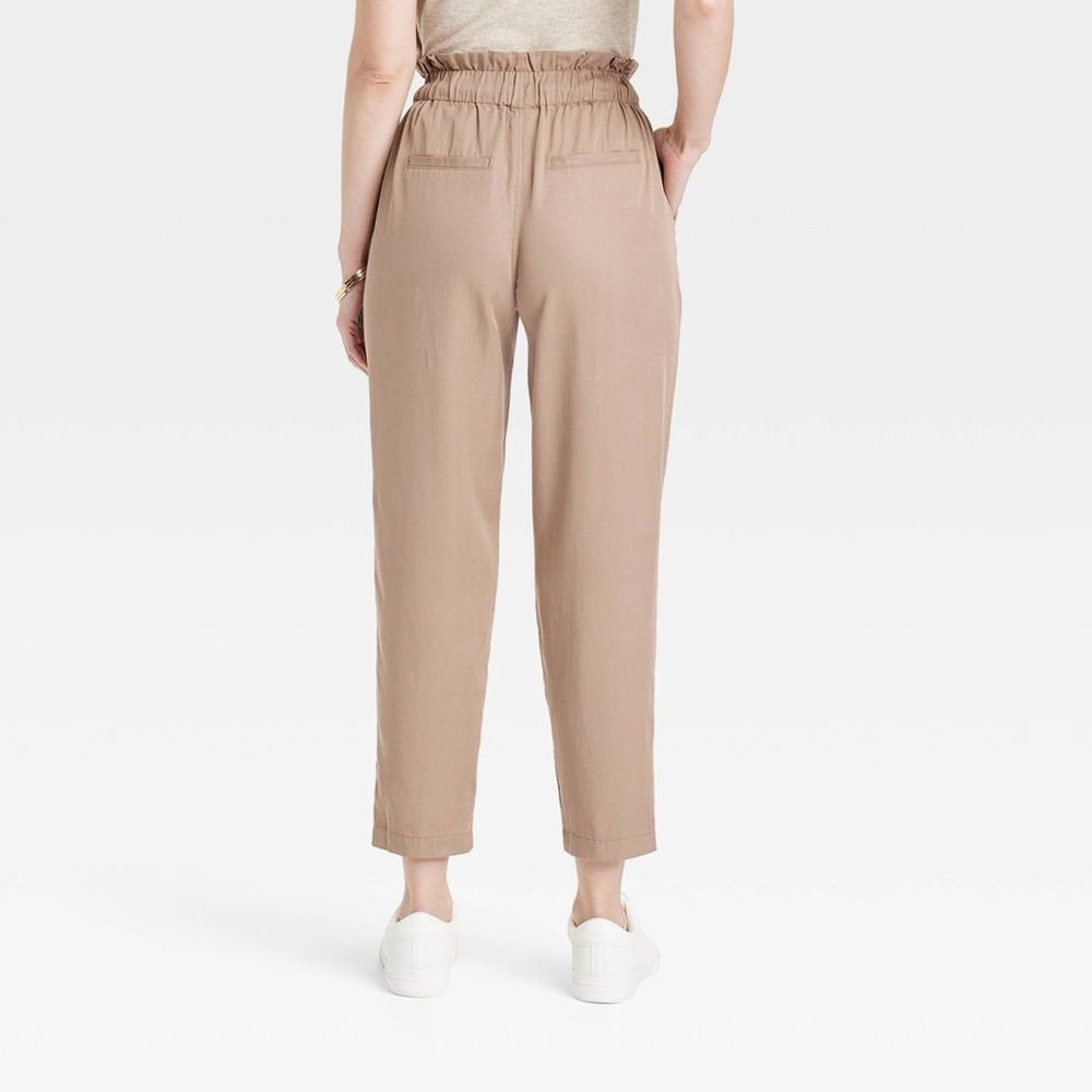 NWT A New Day Women's High-Rise Tapered Ankle Pull-On Joggers Brown - Size Small - Picture 3 of 7